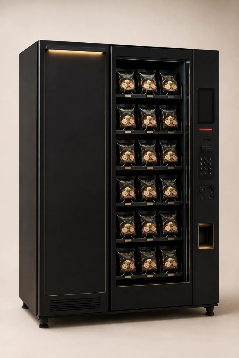 Concept rendering of a Brown Boi Ramen vending machine